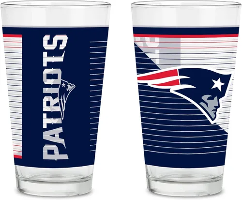 Miniatura 32 de Rico Industries NFL Football Main - Juego de 2 vasos clásicos de 16 onzas con logotipo impreso digitalmente, apto para lavavajillas NFL Football