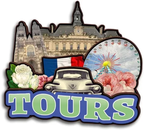Miniatura 18 de Blois Centre-Val de Loire Francia - Imán de madera para nevera, colección 3D, hecho a mano, viajes, ciudad, recuerdos, nevera, regalo