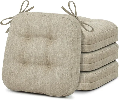 Miniatura 11 de Shinnwa Juego de 2 cojines para silla de comedor, cojines para silla de cocina de espuma viscoelástica de doble capa, almohadillas de asiento