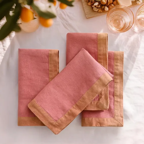Miniatura 8 de Paños de cocina de lino de Linen World 14 x 28 pulgadas, juego de 6 paños de cocina y té decorativos, paños de cocina de lino europeo lavados