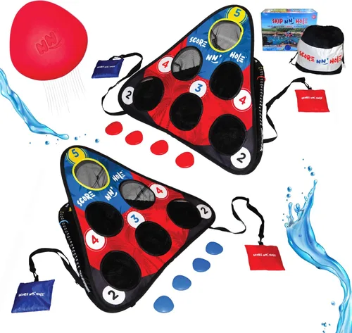 Miniatura 10 de SKIP NN' HOLE Stonne Skipping Meets Pool Cornhole Game - para todas las edades