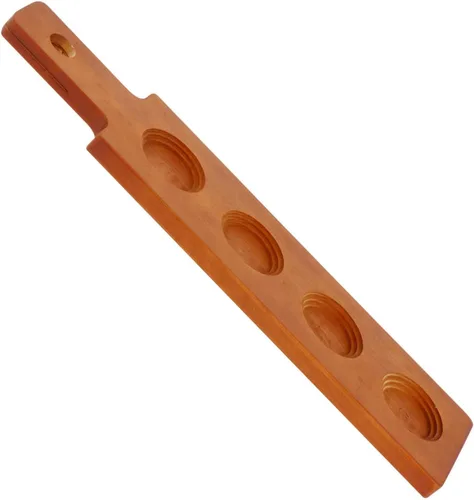Portavasos de madera de 16.92 x 3.93 x 0.59 pulgadas, bandeja creativa para bebidas para bar, cocina, comedor, servir