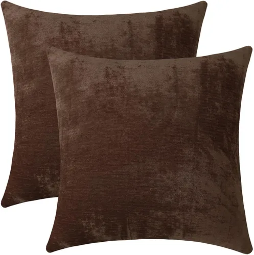 Miniatura 42 de Jeneoo - Fundas de almohada decorativas rojas brillantes de chenilla suave, fundas de cojín cómodas y sólidas para sofá de sala de estar