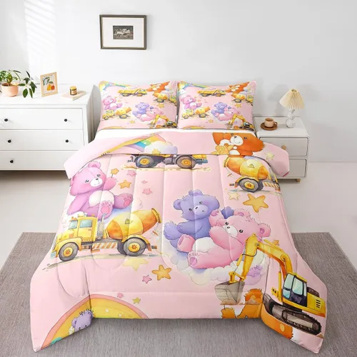 Miniatura 33 de Castle Fairy - Juego de funda de edredón con bandera estadounidense tamaño King, ropa de cama para niñas y adolescentes, funda de edredón con Multi