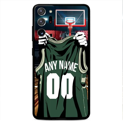 Miniatura 23 de Nombre y número personalizados, camiseta de baloncesto de Los Ángeles, funda de silicona líquida para Samsung Galaxy Note 20/20 Ultra 10 Pro Note 9