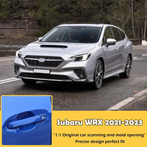 Miniatura 6 de CHEAYAR Cubierta de fibra de carbono para manija de puerta exterior de automóvil compatible con Subaru WRX 2022-2023, borde de cubierta inteligente