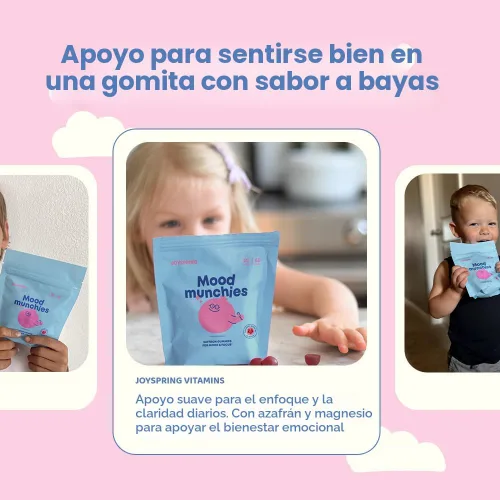 Miniatura 5 de JoySpring Gomitas de azafrán para niños Extracto de azafrán con suplementos GABA que ofrecen apoyo al estado de ánimo y calma las rabietas