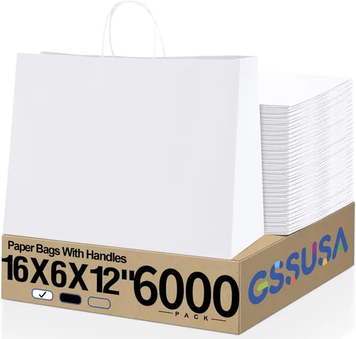 Miniatura 18 de GSSUSA Bolsas de regalo de papel de 5.25 x 3.75 x 8 pulgadas, paquete de 20000 bolsas de regalo para el día de San Valentín con asas, bolsa de papel
