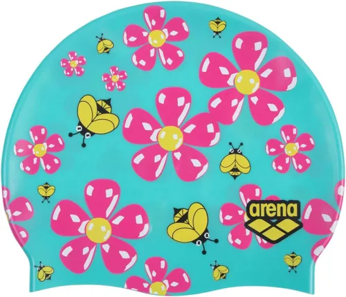 Miniatura 16 de Gorro de natación Arena Classic Junior de silicona unisex para niñas y niños, cómodo y duradero, gorro de baño para piscina de niños, talla única