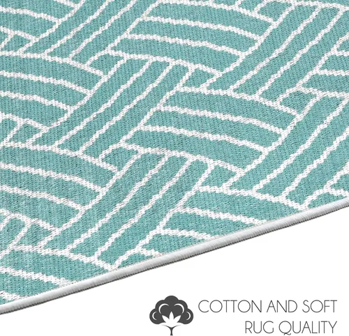 Miniatura 5 de SUSSEXHOME Sisal Collection - Alfombra de pasillo de pelo bajo resistente de 2 x 3 pies, alfombra ultrafina y antideslizante, alfombra