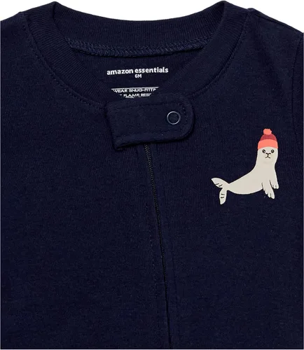 Miniatura 3 de Tienda Essentials Pijamas de algodón sin pies para niños pequeños y niñas, paquete múltiple