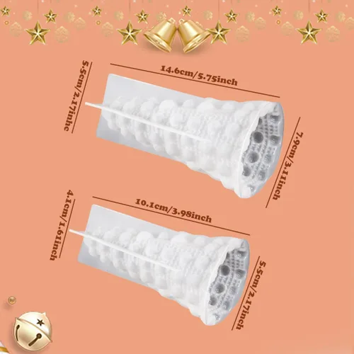 Miniatura 2 de 2 moldes de resina para árbol de Navidad, moldes de vela de Navidad para hacer velas, moldes de silicona 3D para resina epoxi, molde de fundición