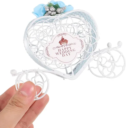 Miniatura 3 de Ipetboom Decoración de carruaje de calabaza, 5 cajas de recuerdo de fiesta, cajas de dulces, cajas de regalo de boda, caja de joyería, carro