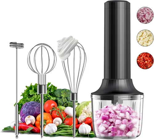 Miniatura 15 de Mezclador de mano inalámbrico MixgoII, batidor eléctrico de mano y espumador de leche, mini mezcladores de mano, batidora de mano recargable y Beige