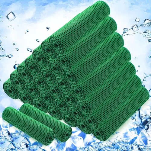 Miniatura 32 de Hosuly Paquete de 30 Toallas Refrescantes, 40"x12" Hielo Transpirables Suaves Frías Paño de Sudor Microfibra Paños de Entrenamiento para Gimnasio