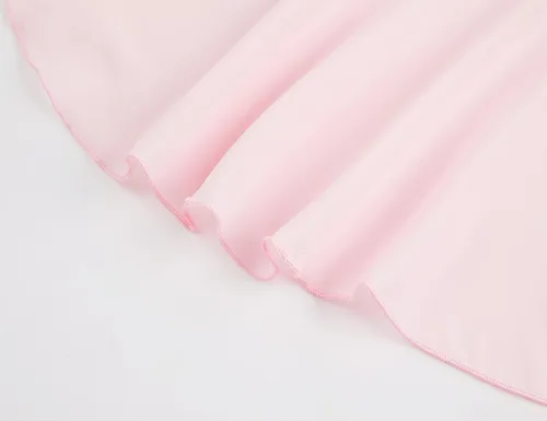 Miniatura 5 de Domusgo Girls Ballet Dance Chiffon Skirt Pull On Ballerina Dancewear for 2-12 Years Old Kids Competition Party Pink Black