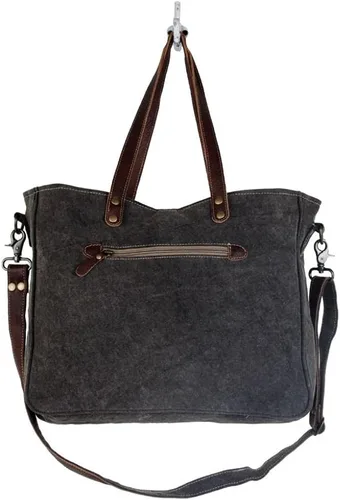 Miniatura 5 de Myra Bag Bolso de fin de semana rústico algodón y cuero reciclados S-2801, Varios