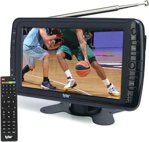 Tyler 7" Monitor LCD de TV portátil con batería recargable, capacidad inalámbrica, HD-TV, USB, entrada HDMI, AC/DC, control remoto, soporte