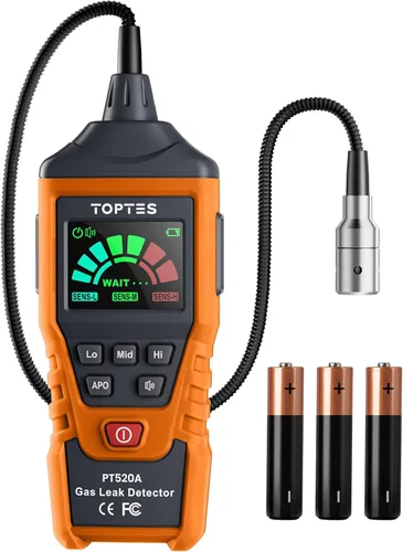 Detector de gas natural PT520A, detector de fugas de gas con cuello de cisne de 17 pulgadas, localiza la fuente como propano, metano y butano para