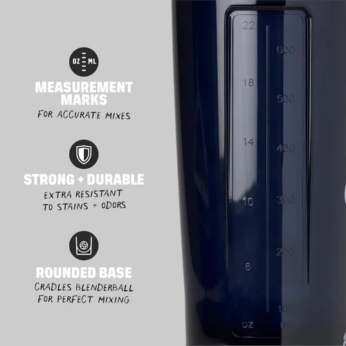 Miniatura 4 de BlenderBottle Shaker Bottle Pro Series perfecta para batidos de proteínas y antes del entrenamiento, 32 onzas, azul cerúleo