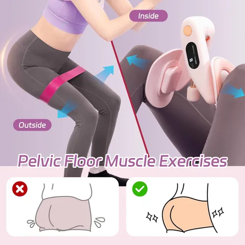 Miniatura 5 de QIUTONG Entrenador de Muslos 2026 Actualizado, Entrenador de Muslos de 10-78LB, Ejercitador de Muslos Internos LED, Dispositivos de Ejercicio