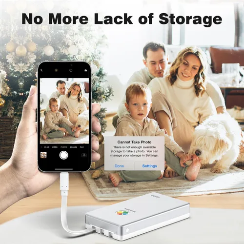 Miniatura 8 de iDiskk Disco duro externo certificado por Apple de 500 GB para iPhone, iPad, teléfono Android, MacBook, Copia de seguridad automática Fotos Videos
