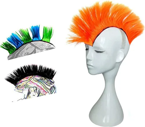 Miniatura 6 de Helmet Hawks Mohawk Pelucas sintéticas para bicicleta/casi casco/palo reutilizable diseño