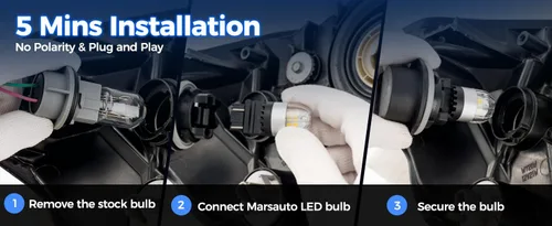 Miniatura 8 de Marsauto Bombillas LED 7440 7443, luces de marcha atrás, 300% más brillantes, 7441 7444 W21W T20, lámparas LED de repuesto para luces de freno