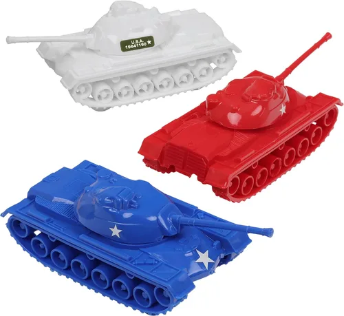 Miniatura 12 de TimMee - Tanques de juguete para hombres de plástico del ejército - Negro WW2 3pc - Hecho en Estados Unidos