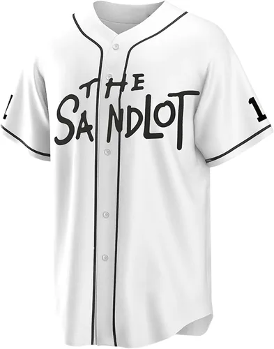 Miniatura 2 de Camiseta de béisbol The Sandlot, Benny 'The Jet' Rodríguez #30 con botones, manga corta con botones, camisetas clásicas de los años 90 para hombre