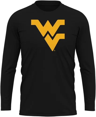 Miniatura 256 de Camisa deportiva de manga larga oficial de la NCAA Collegiate para hombre, colección negra con logotipo primario