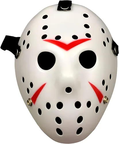 Miniatura 14 de JOYFISCO Máscara de Halloween Máscara de hockey de terror Máscara de fiesta de disfraces de Halloween Props Máscara de disfraz para cosplay Oro
