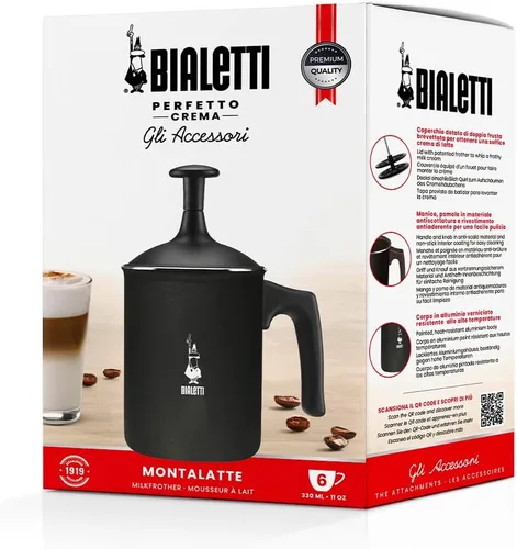 Miniatura 3 de Bialetti 00AGR395 Tutto Crema Espumador de Leche, Negro