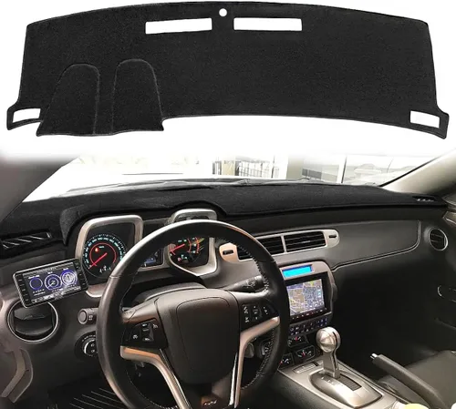 Miniatura 7 de Yiz Alfombrilla para salpicadero, ajuste personalizado para Chevy Chevrolet Camaro, protector de alfombra (negro) J38 93-96 negro