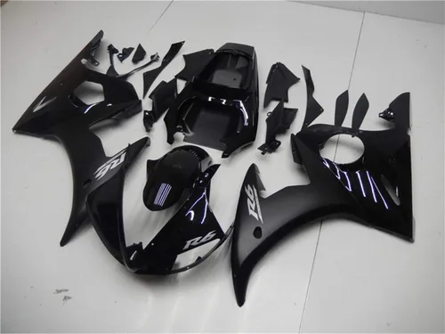 Miniatura 3 de Carenado de inyección negro mate brillante para Yamaha YZF 2003-2005 R6 y 2006-2009 R6S nuevo kit pintado ABS plástico motocicleta carrocería