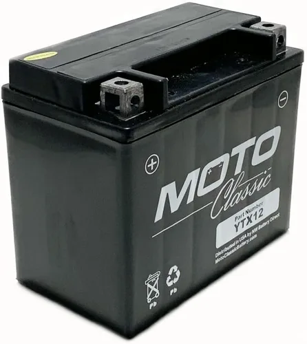 Miniatura 2 de MotoClassic YTX12 - Batería de repuesto sellada AGM de alto rendimiento de 12 V, 12 Ah, 220 CCA - Batería YTX12 - Reemplazo confiable