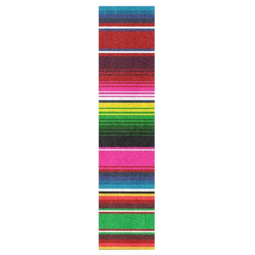 Miniatura 2 de Kigai Cinta de agarre para monopatín con estampado de sarape mexicano, sin burbujas, antideslizante, papel de lija para patineta, 44 x 10 pulgadas