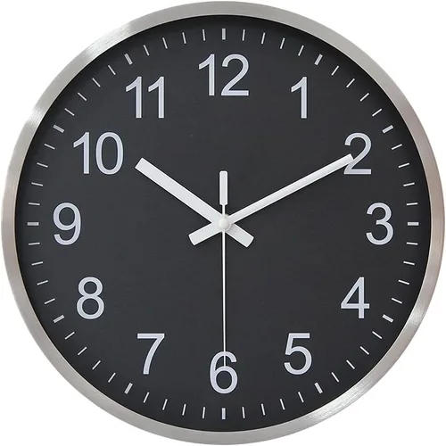 Miniatura 9 de HZDHCLH Reloj de pared de cuarzo moderno, funciona con pilas, 12 pulgadas, silencioso, sin tictac, números 3D, reloj redondo para pared, reloj