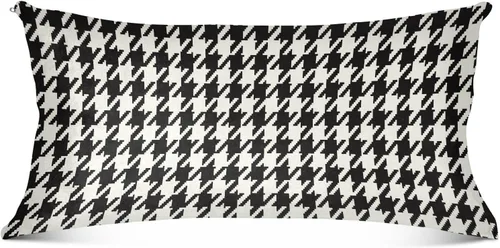 Miniatura 7 de Fundas de almohada clásicas de pata de gallo, tamaño estándar, transpirables, agradables a la piel, fundas de almohada suaves y acogedoras