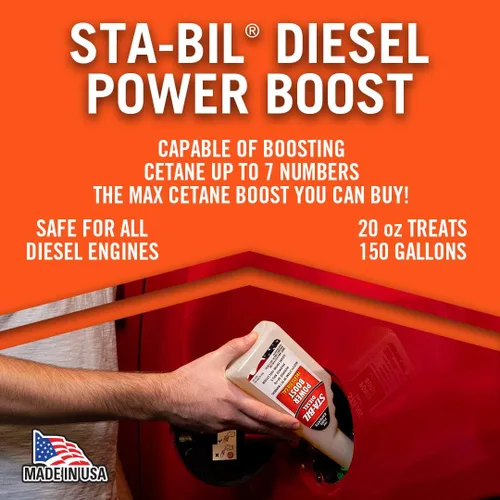 Miniatura 13 de STA-BIL Potencia diésel, de The Fuel Experts, aumenta el cetano hasta 7 números, limpia todo el sistema de combustible, trata 150 galones, 20 onzas