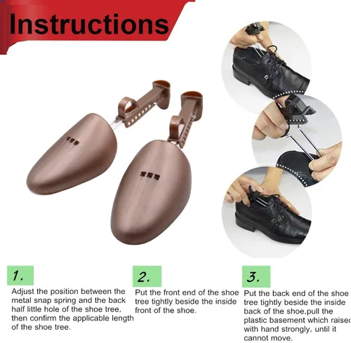 Miniatura 6 de 10 pares de plástico para zapatos de árbol moldeador para hombres