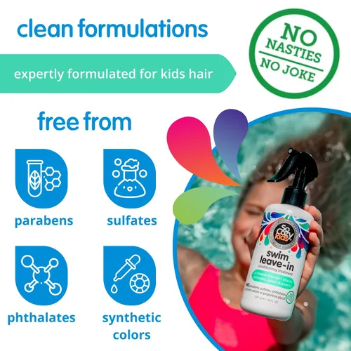 Miniatura 5 de SoCozy - Espray acondicionador sin enjuague y tratamiento para cabello de niños (8 onzas líquidas) que protege y repara daños causados por