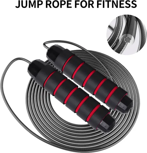 Miniatura 5 de Jump Rope, Jump Ropes for Fitness, Jump Rope for Men Women, Skipping Rope with Ball Bearings, Adjustable Jump Ropes,Tangle-Free Rapid Speed Jumping