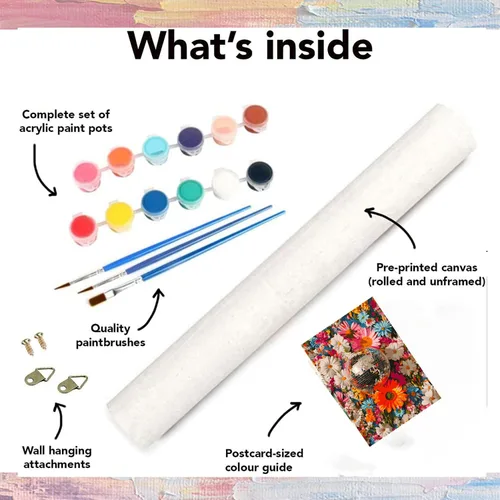 Miniatura 4 de Pintura de bolas de flores por números para adultos, kit de pintura por números para adultos, paquete de pintura por números para principiantes