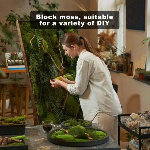Miniatura 4 de TurelinnG Decoración de musgo preservado, musgo de bosque real, musgo para manualidades, flexible para manualidades, hogar, pared, terrario