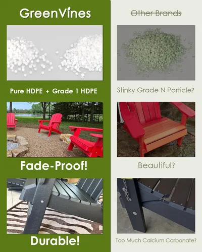 Miniatura 8 de GREENVINES Juego de comedor al aire libre de 7 piezas Juegos de mesa y sillas de plástico HDPE de 67 pulgadas para 6 Muebles de patio Todo