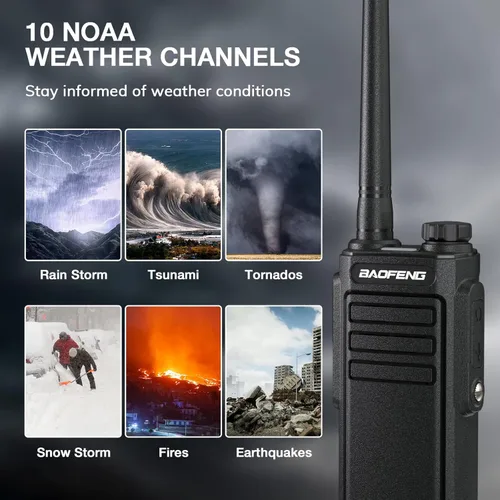 Miniatura 4 de BAOFENG Radio MP31 GMRS Radio portátil de dos vías, walkie talkies recargables impermeables con escaneo y recepción NOAA, compatible con repetidor
