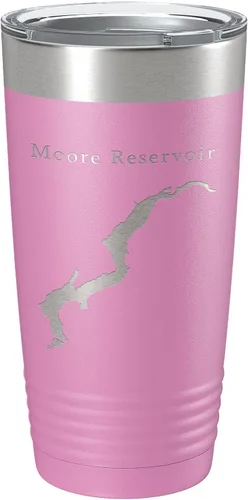 Miniatura 18 de Moore Reservoir Tumbler Lake Map Travel Mug Insulated Laser Engraved Coffee Cup New Hampshire Vermont 20 oz Black