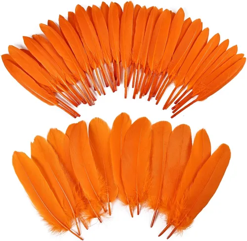 Miniatura 9 de iHUFeather 270 plumas de ganso azul aguamarina para manualidades, 2 estilos de 4 a 7 pulgadas, plumas naturales a granel para bricolaje, cosplay