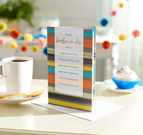 Miniatura 6 de American Greetings Tarjeta de cumpleaños para cuñado (Feeling Proud)